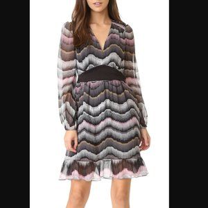 DVF LIZBETH CHIFFON DRESS 0